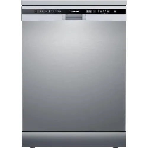 TOSHIBA Dishwasher   Dw 13F8Af(Ss) Eg  Silver Sts Door   6 Programs   Free Standing, Auto Open Dry, Noise Level 47 Db(A), Half Load, Led Interior Light Silver 13Place Set