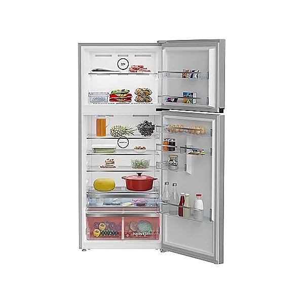 Beko NeoFrost Top Freezer Refrigerator   406 Liters   ProSmart Inverter Motor   Harvest Fresh Technology   Dairy Compartment   Digital Touch Control Tact Display   RDNE455M20 BIDS