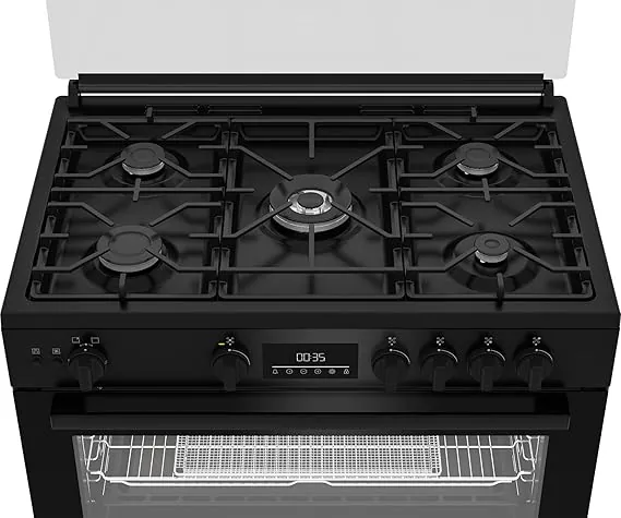 Beko Freestanding Cooker (Fan assisted, Cooling Fan, Gas, 90 cm) BGGR11225GB