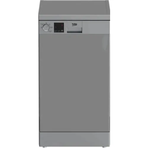 BEKO Digital Slimline Dishwasher Half Load 10 Persons 5 Programs 45 cm Silver DVS05020S