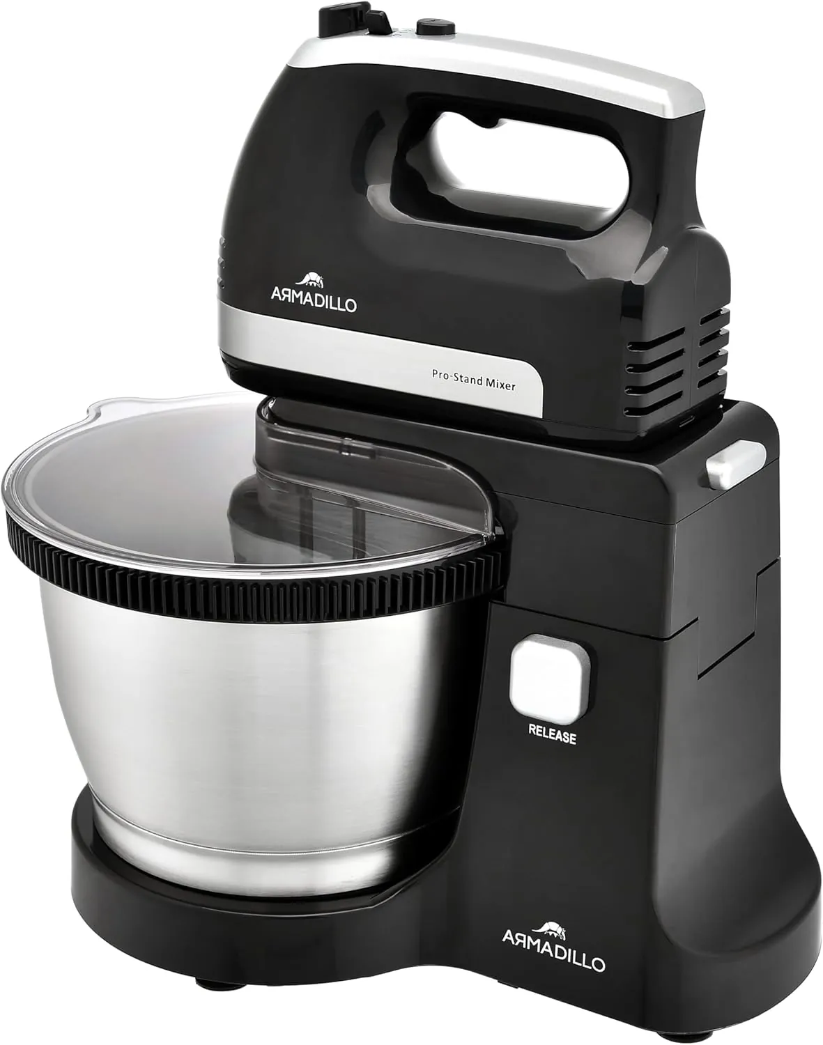 Armadillo mixer, 500 watt, 5 speed, 3.5 liter bowl, black