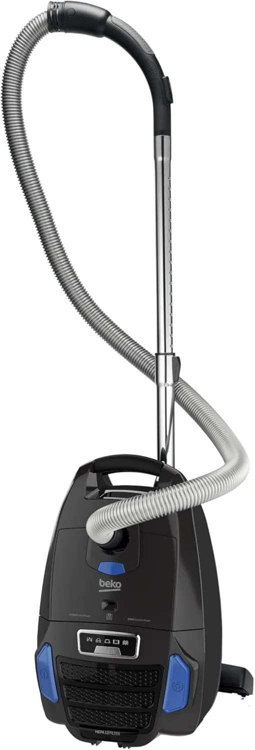 Beko Bagged Vacuum Cleaner   2400 Watts   4 Liters Dust Bin   HEPA12 Filter   Telescopic Tube   Black& Blue   VCC 5424 W