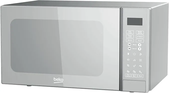 Beko 900W Digital Microwave with Grill, 30 Liter Capacity, Control, Silver