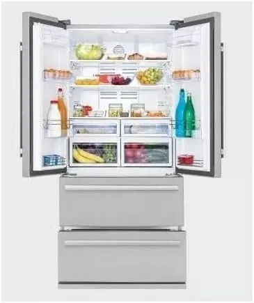 Beko gne60500x no frost stainless steel refrigerator with digital touch screen, 2 doors and 2 drawers, 539 liters   silver