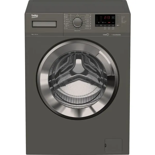 Beko Front Load Inverter Washing Machine, 8 Kg, Grey   WTV 8612 XMCI2