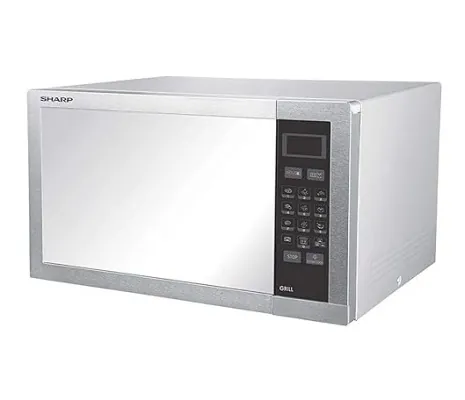 KENWOOD 42L Microwave Oven with Grill, Digital Display, 5 Power Levels, Defrost Function, Stainless Steel, Clock Function 1100W MWM42.000BK Black Silver   International warranty