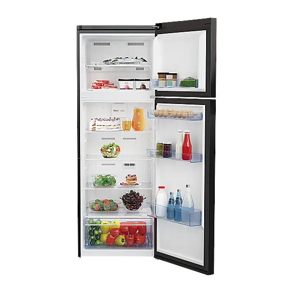 Beko NoFrost Top Freezer Refrigerator , 314 Liter , Black   RDNE340K22B