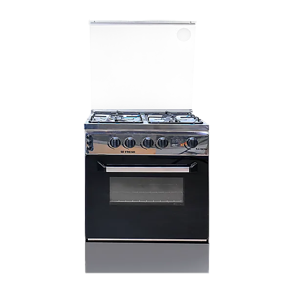 Universal Gas Range 5 Burners 90cm Stainless Steel Fan