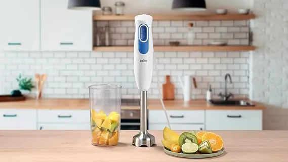 Braun MultiQuick Hand Blender with Easy 2 Speed Control and 600ml BPA Free Beaker – MQ20001MWH